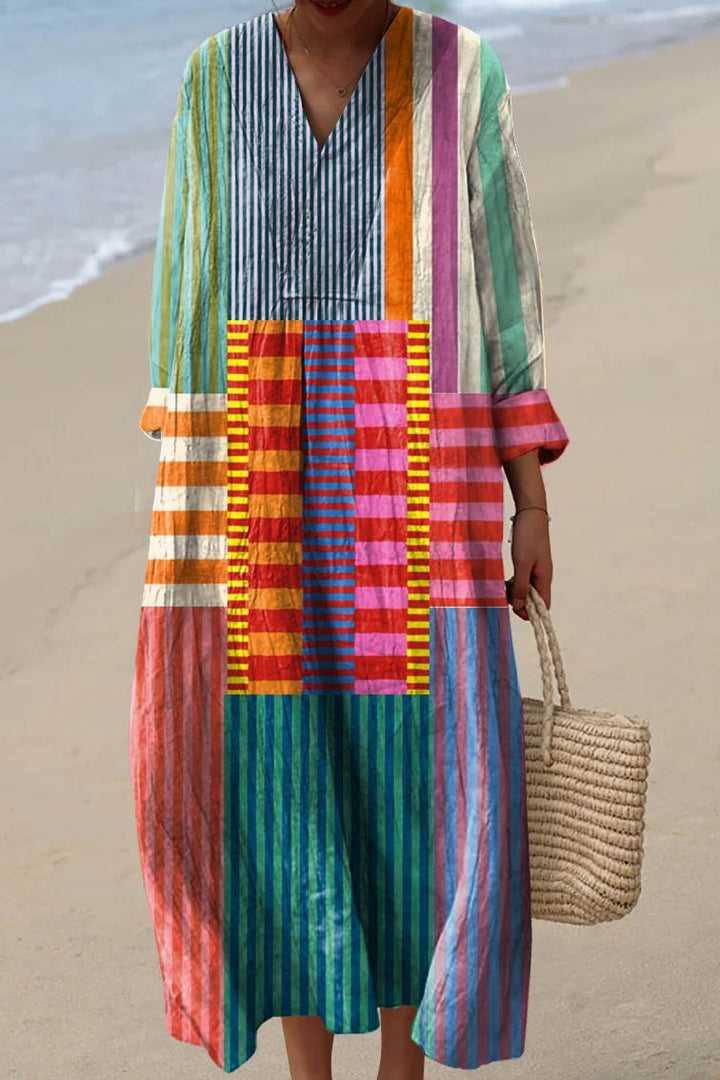 Céline - Multicoloured Patchwork Dress