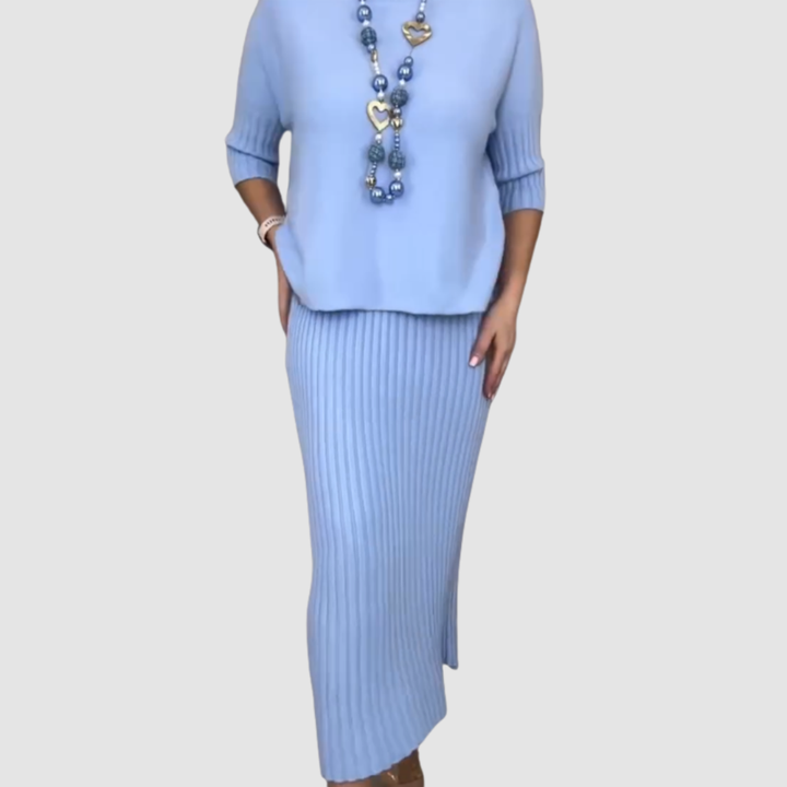 Delyssa Elegant 2-Piece Set Midi Skirts