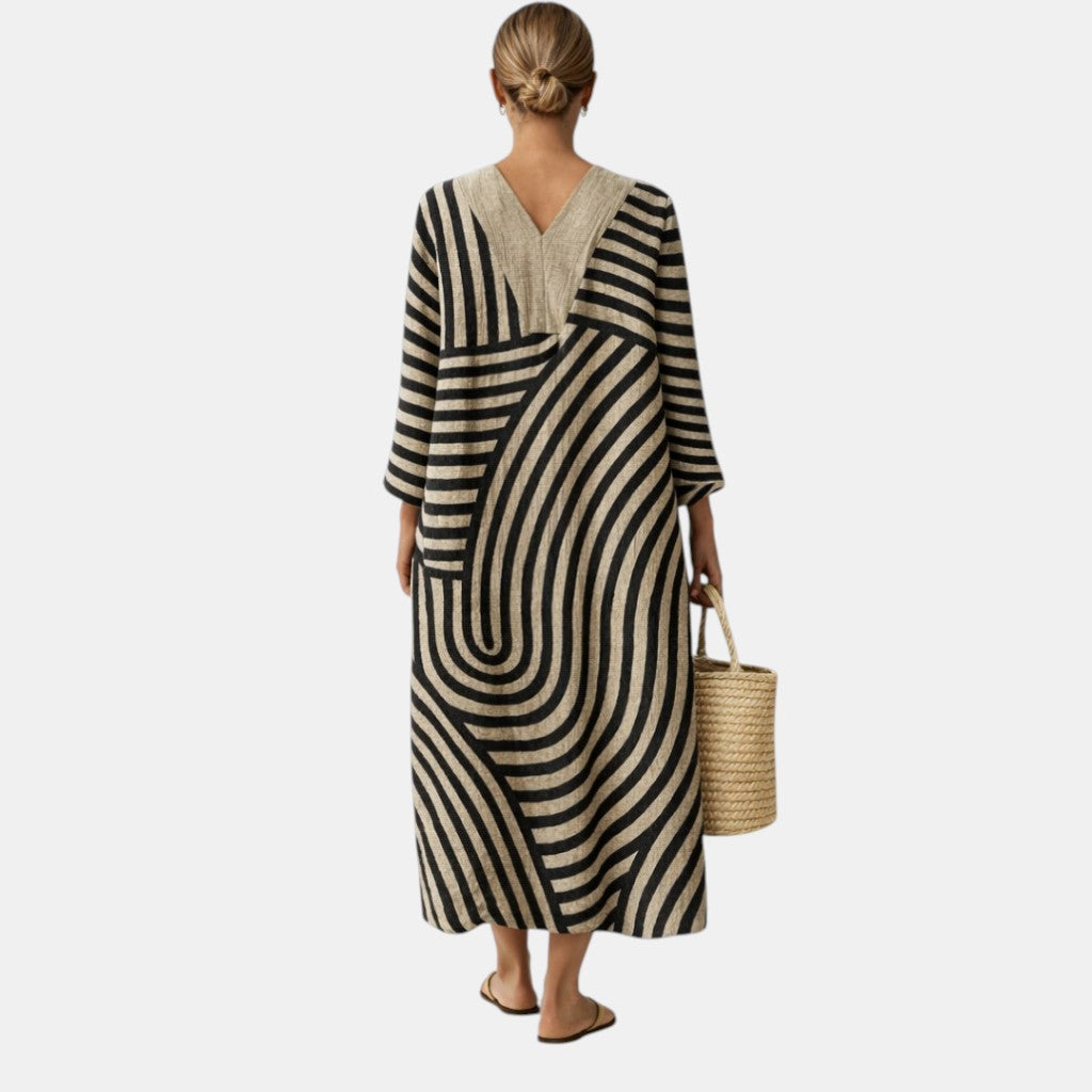Geneviève - Wavy Pattern Dress