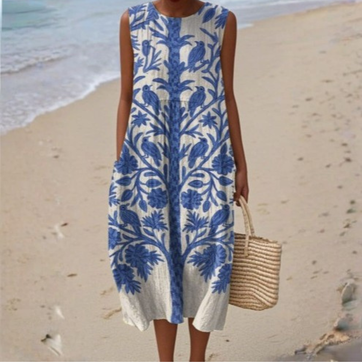 Matilda Coastal Sleeveless Summer Dress Summer Dresses