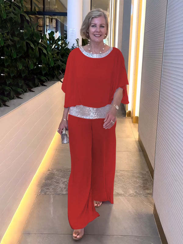 Nessa Classy Elegant Set Wide-Leg Pants