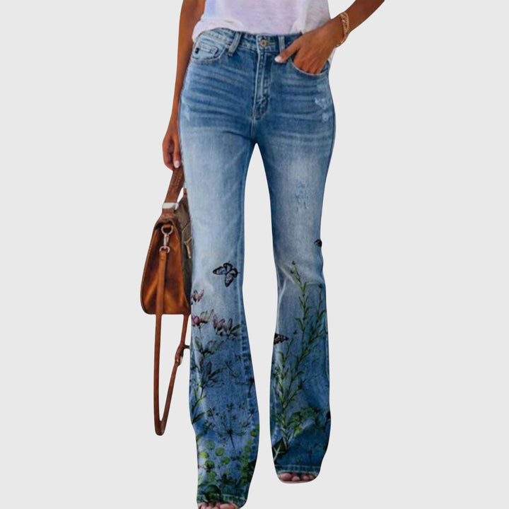 Women Pants with Flowers Pants