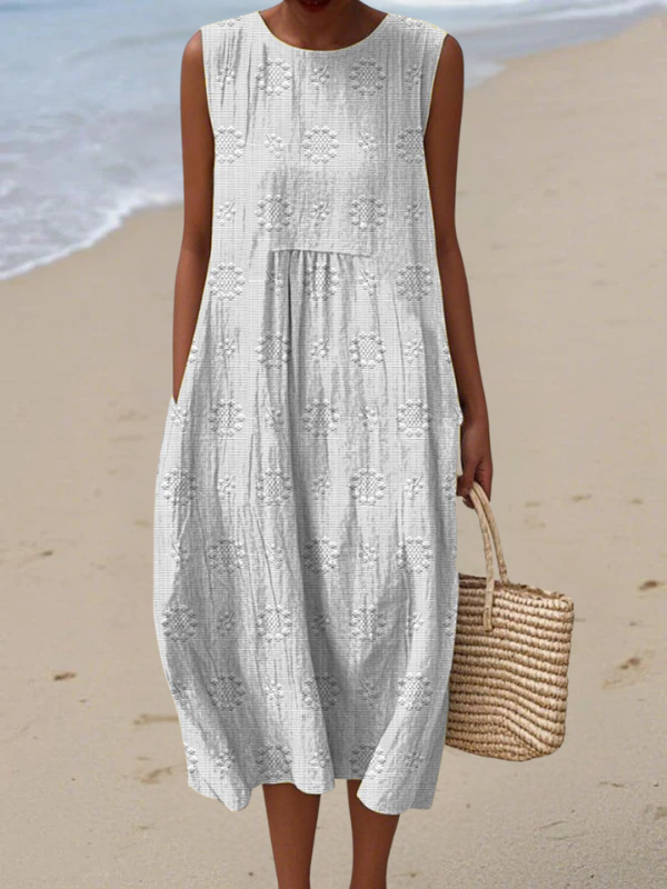 Rose Embroidered Midi Dress Midi Dresses