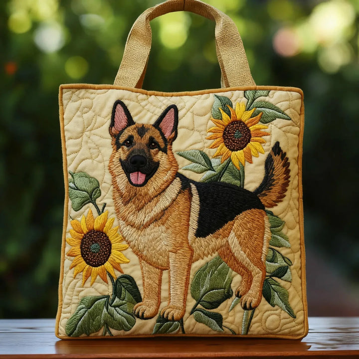 Floral German Shepherd Handmade Bags