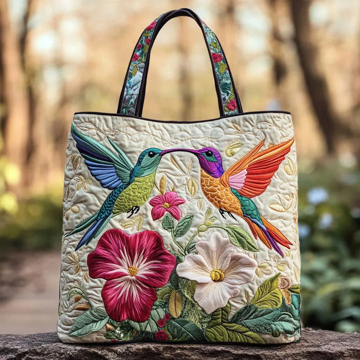 Hummingbird &amp; Flowers Handmade Bags