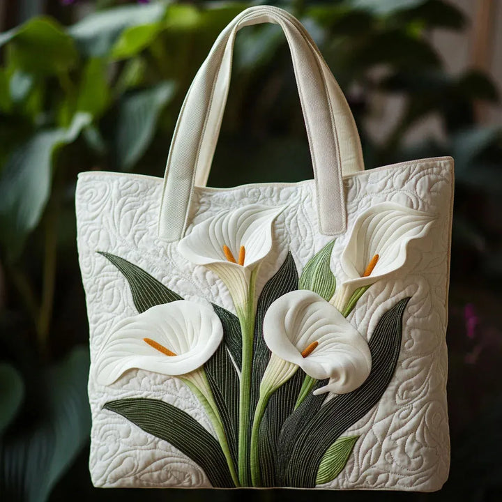 White Calla Lilies Handmade Bags