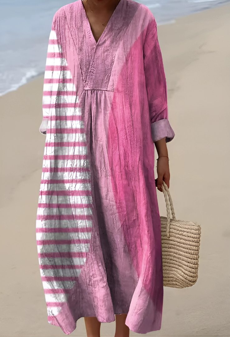 Louise - Graphic Pink Dress