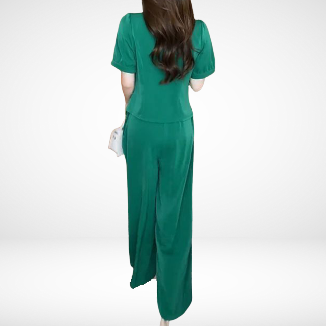 Elsie Elegant Short-Sleeve Two-Piece Set