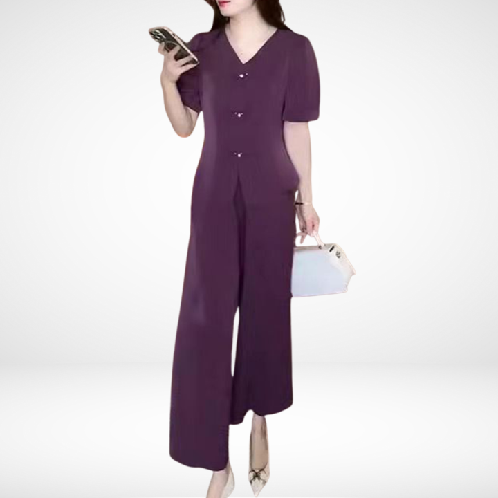 Elsie Elegant Short-Sleeve Two-Piece Set