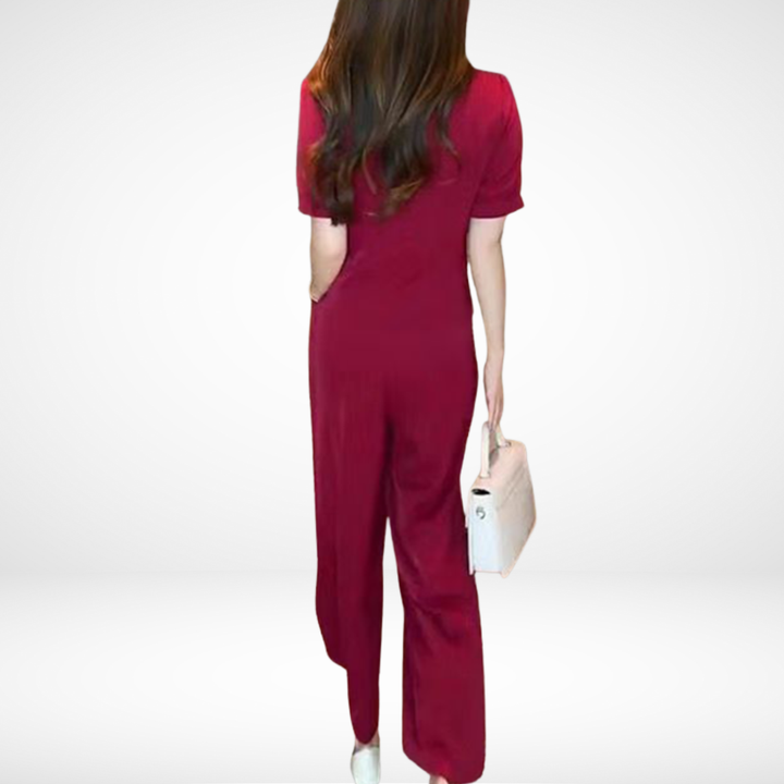 Elsie Elegant Short-Sleeve Two-Piece Set