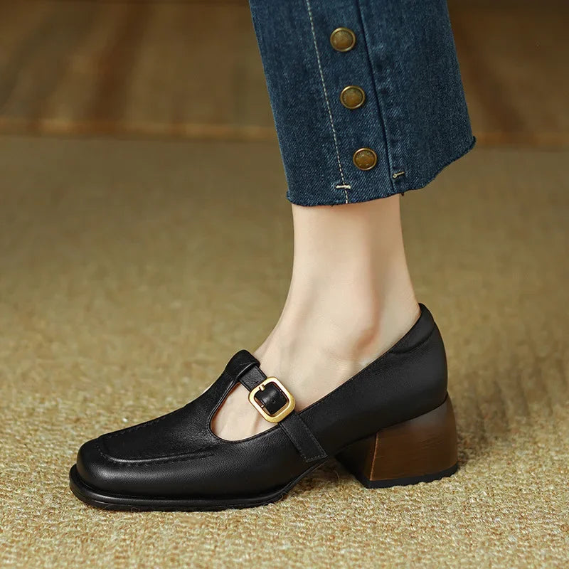 Ysolenne T-Strap Heeled Sandals