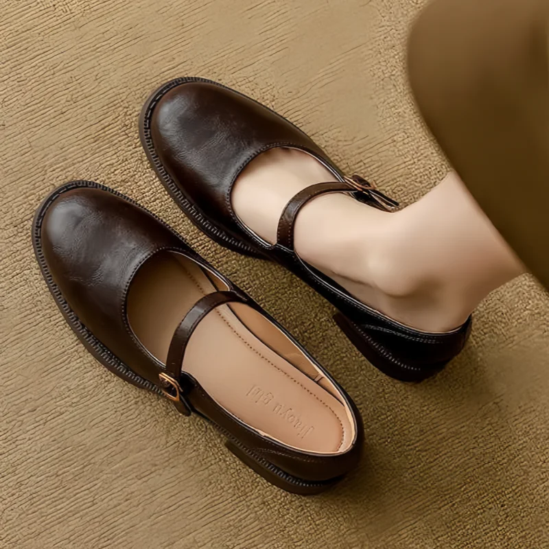 Classic Comfort Mary Janes Made Of Leather Mary Janes