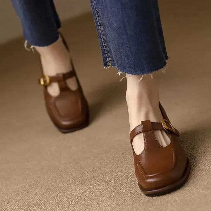 Ysolenne T-Strap Heeled Sandals