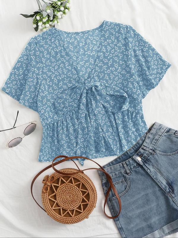 Althea Casual Summer V-Neck Flowy Top