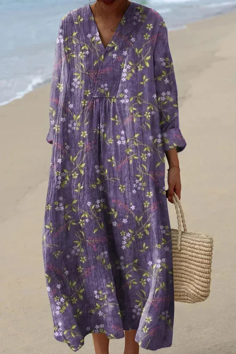 Béatrice - Purple Floral Dress