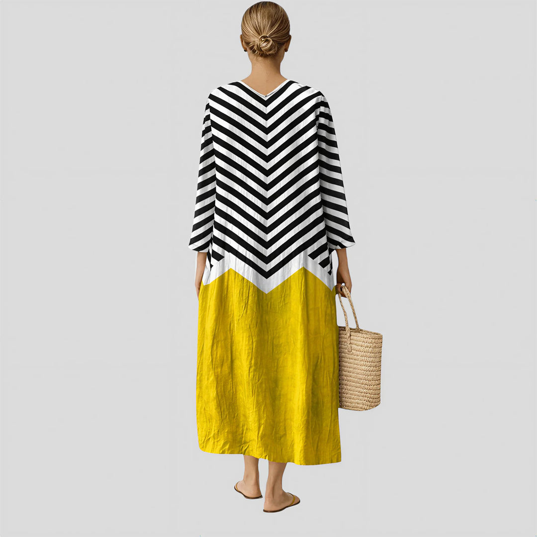Roxane - Contrasting Zigzag Dress