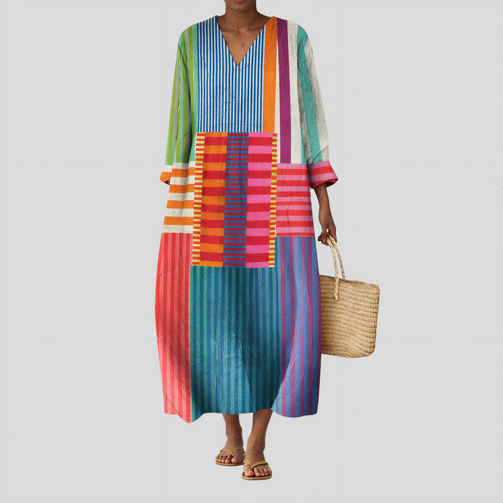 Céline - Multicoloured Patchwork Dress