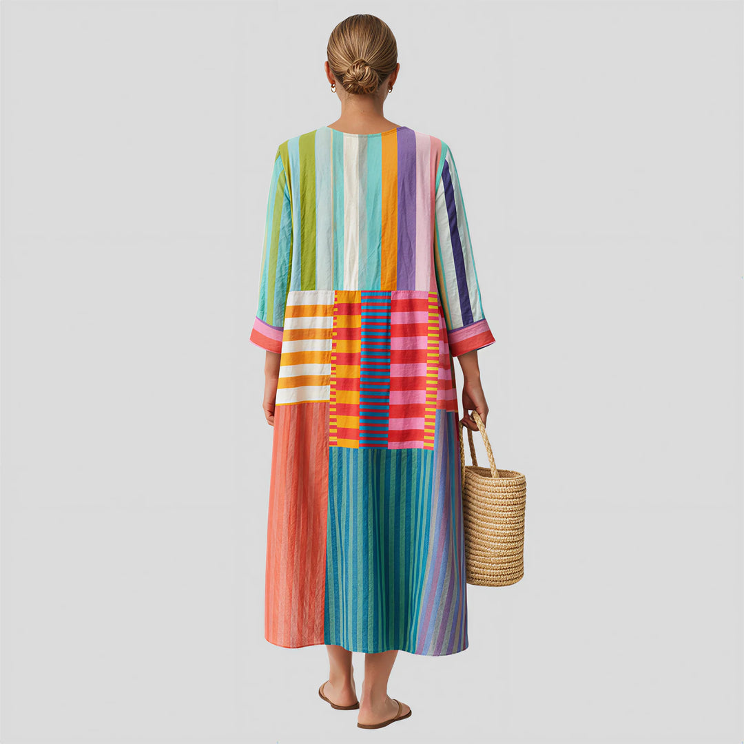 Céline - Multicoloured Patchwork Dress