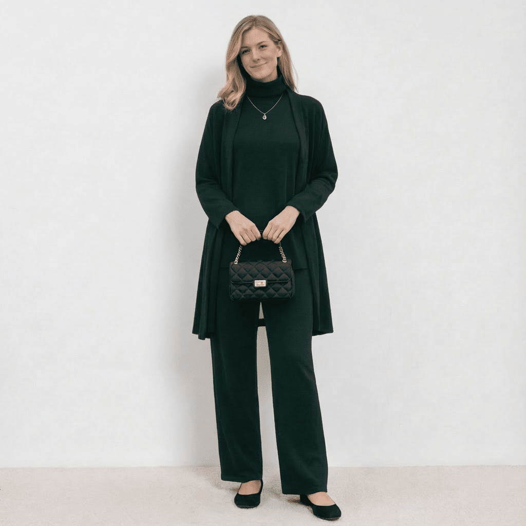 Barbara Cardigan Knit Top &amp; Trousers Set