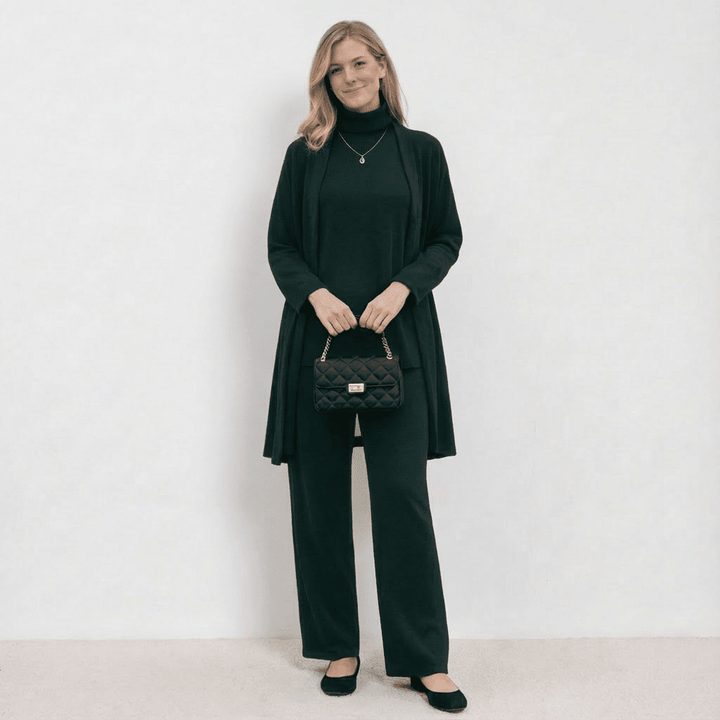 Barbara Cardigan Knit Top &amp; Trousers Set