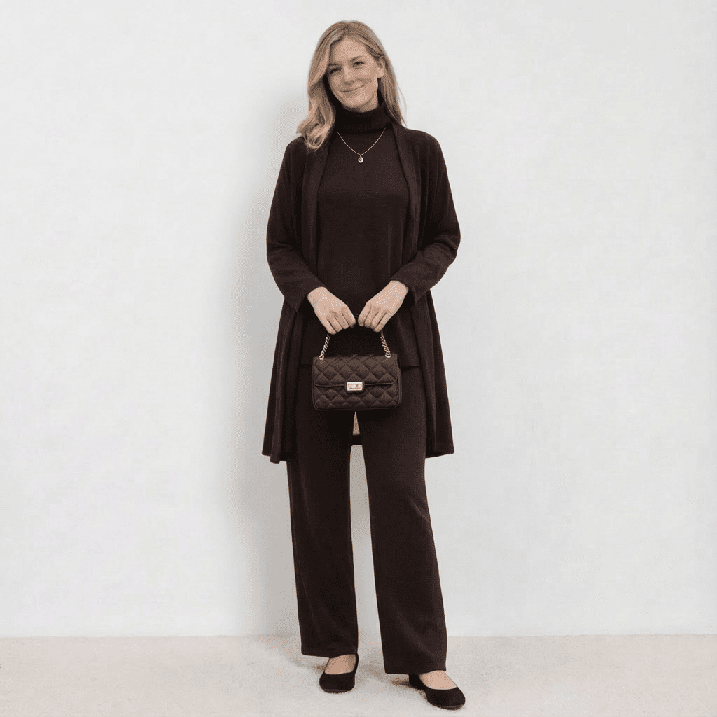 Barbara Cardigan Knit Top &amp; Trousers Set