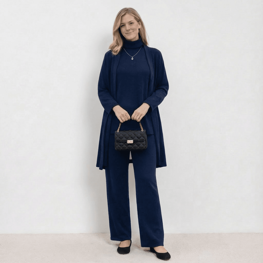Barbara Cardigan Knit Top &amp; Trousers Set