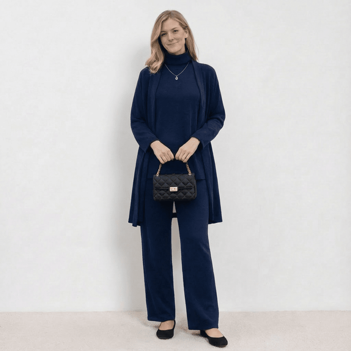 Barbara Cardigan Knit Top &amp; Trousers Set