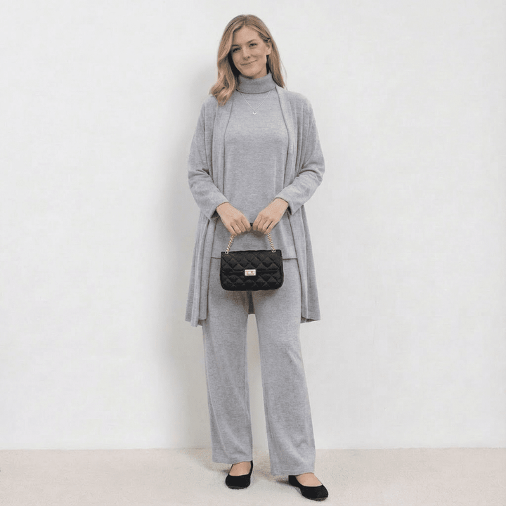 Barbara Cardigan Knit Top &amp; Trousers Set