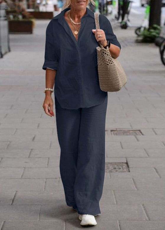 Denice Elegant Casual Two Piece Set